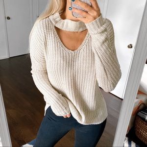 🐑 ATMOSPHERE OATMEAL COLLAR LOOSE KNIT JUMPER!